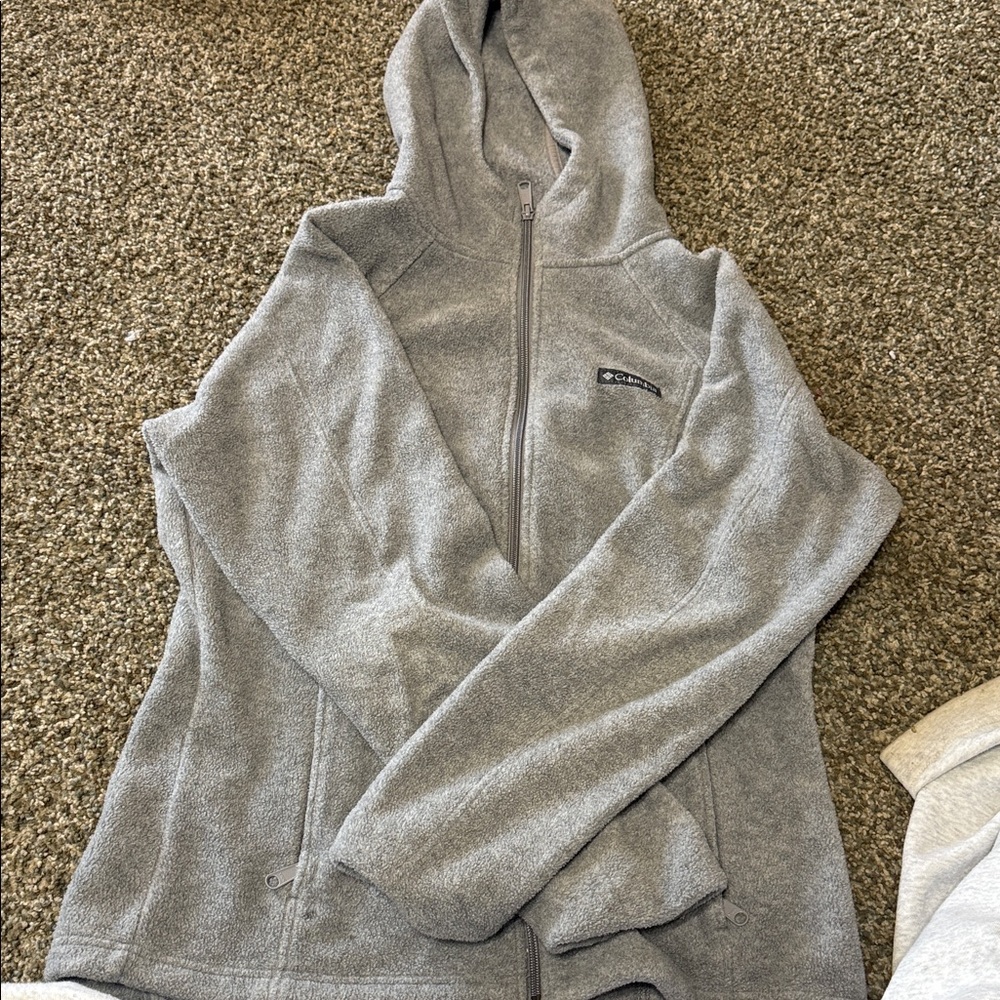 Columbia Heather Gray Fleece Jacket